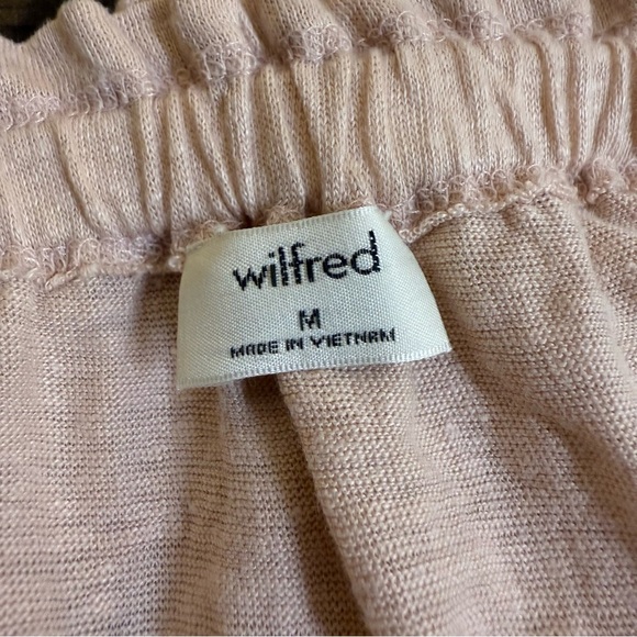 Wilfred Aritzia | women's medium Blush Off-Shoulder pink 100% linen top ruffles - Picture 5 of 7